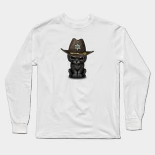 Cute Baby Black Panther Cub Sheriff Long Sleeve T-Shirt